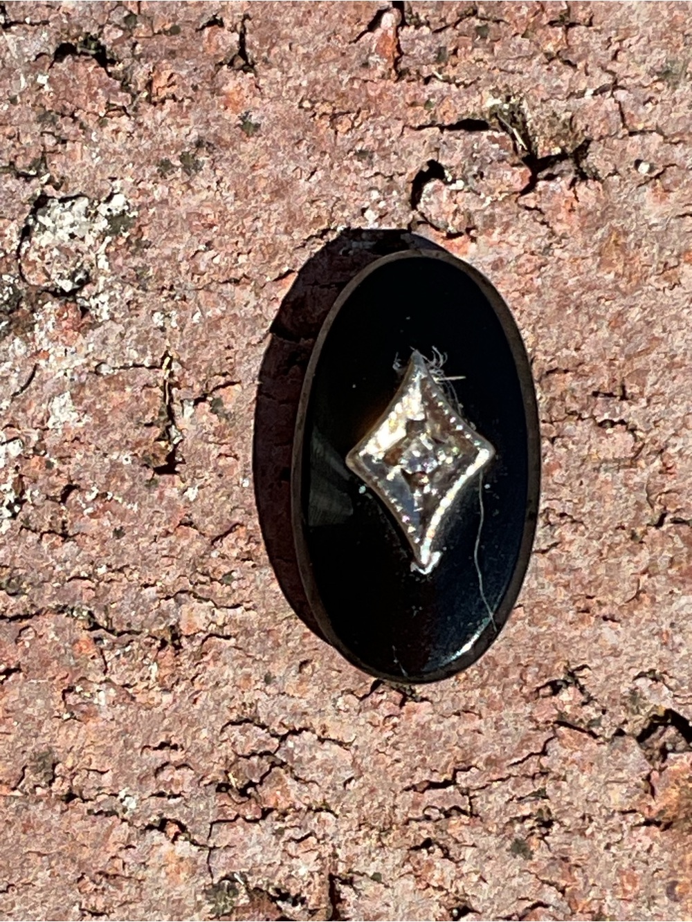 Avon Onyx and Diamond Loose Gem